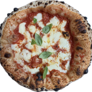 Pizza mit San Marzano-Tomatensauce, Pecorino & Mozzarella "Fior di Latte"